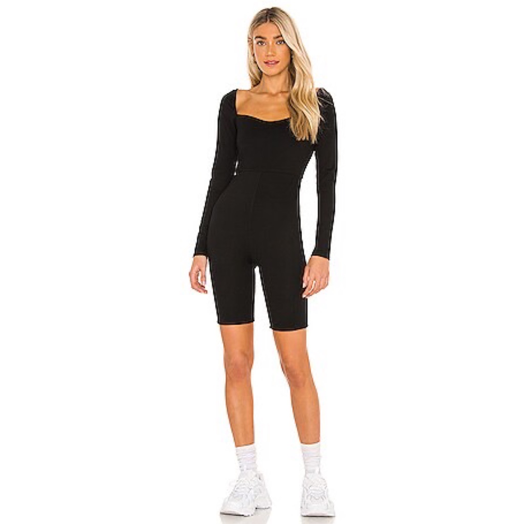 Lpa Black Long Sleeve Romper